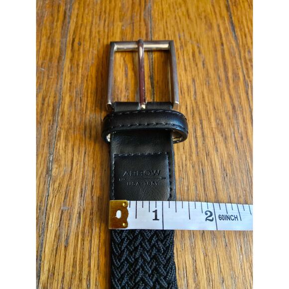 ARROW Black Stretch Woven Belt Mens sz 40/42 - Picture 8 of 10